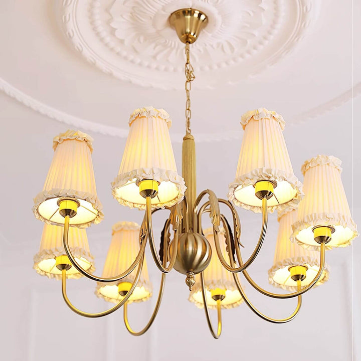 Cielia Chandelier - Contemporary Fabric Shade for Living Room