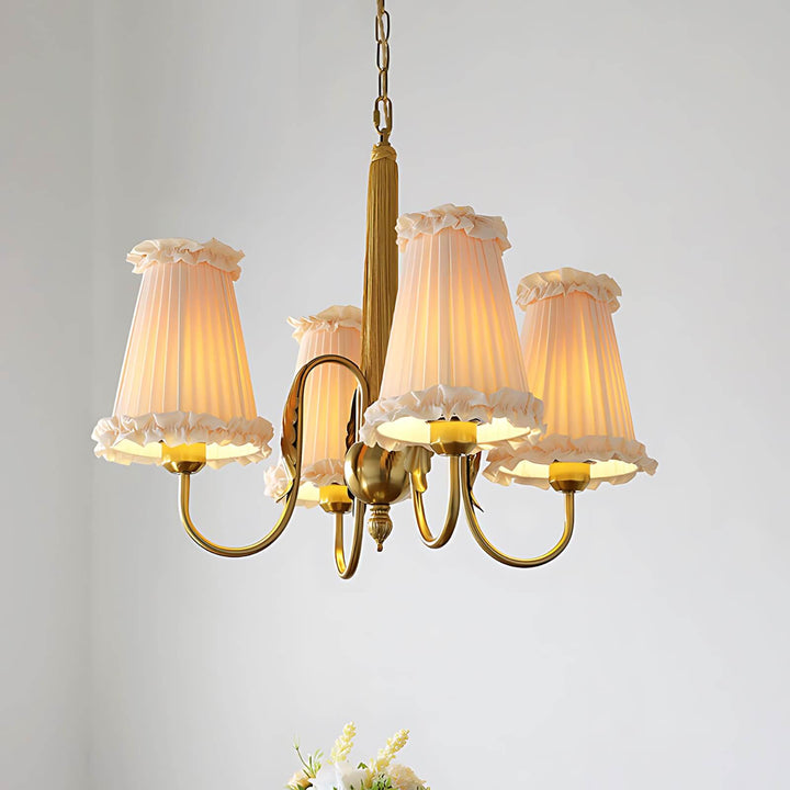 Cielia Chandelier - Contemporary Fabric Shade for Living Room