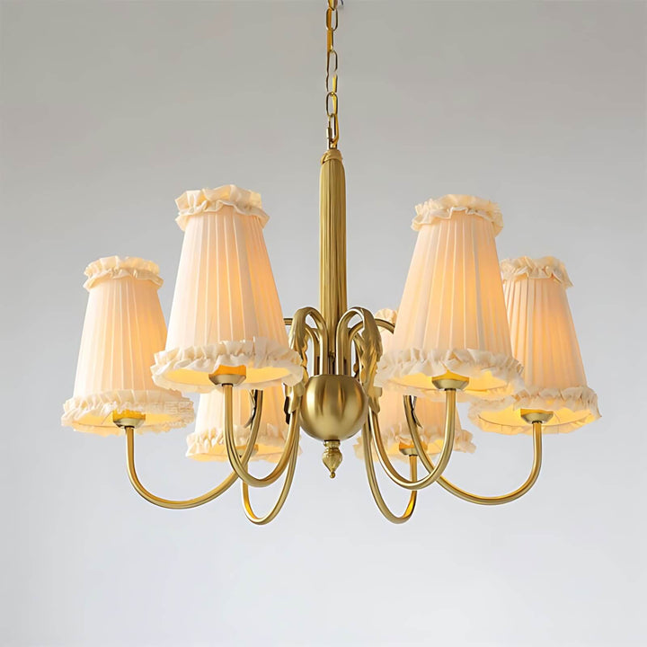 Cielia Chandelier - Contemporary Fabric Shade for Living Room