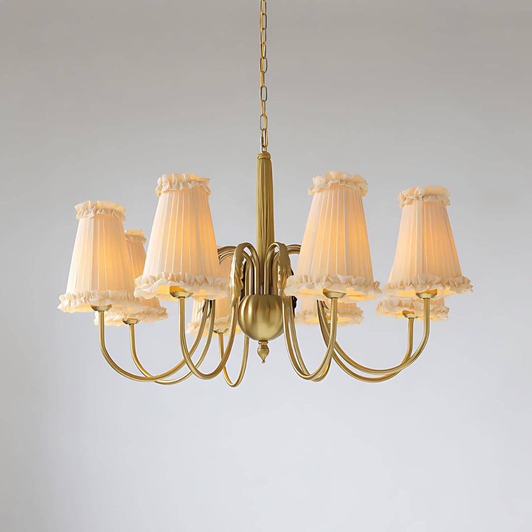 Cielia Chandelier - Contemporary Fabric Shade for Living Room