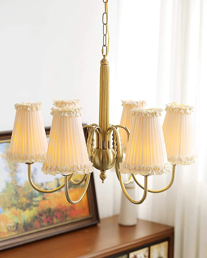 Cielia Chandelier - Contemporary Fabric Shade for Living Room