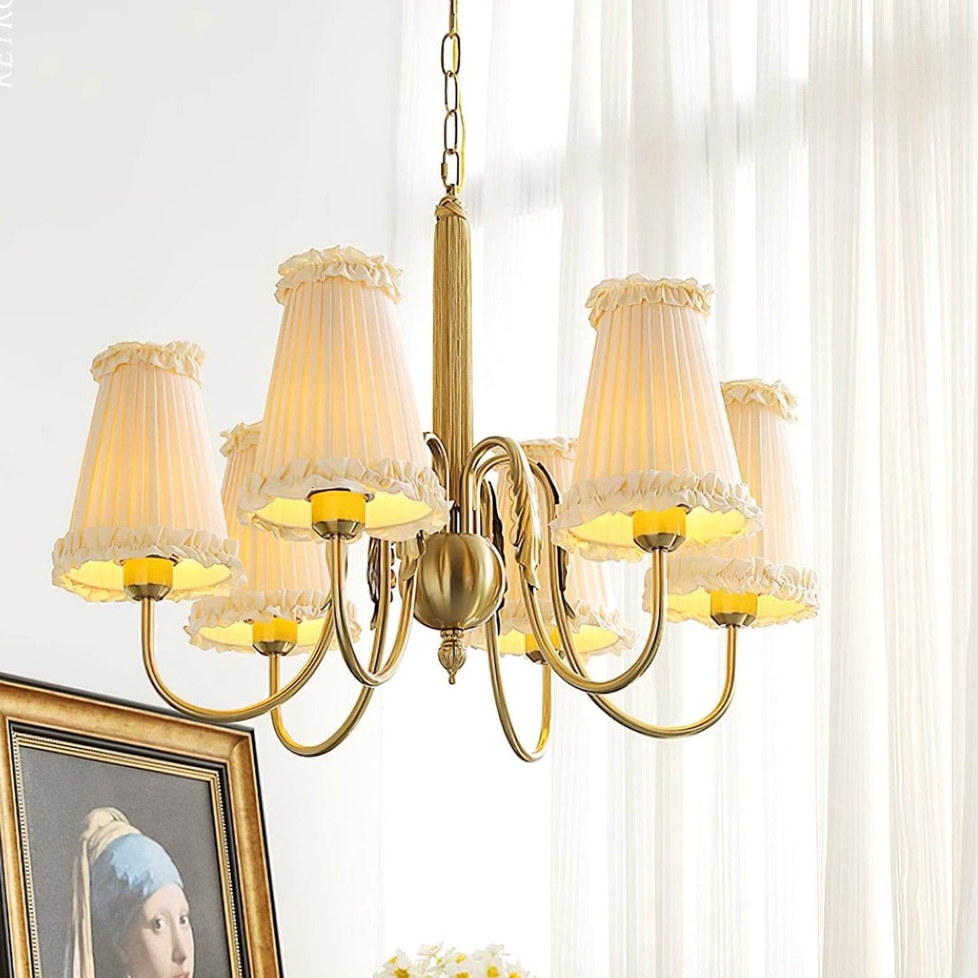 Cielia Chandelier - Contemporary Fabric Shade for Living Room