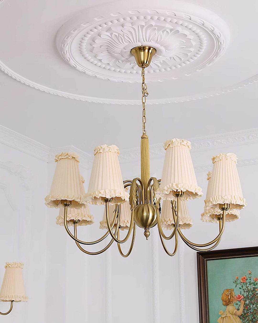 Cielia Chandelier - Contemporary Fabric Shade for Living Room