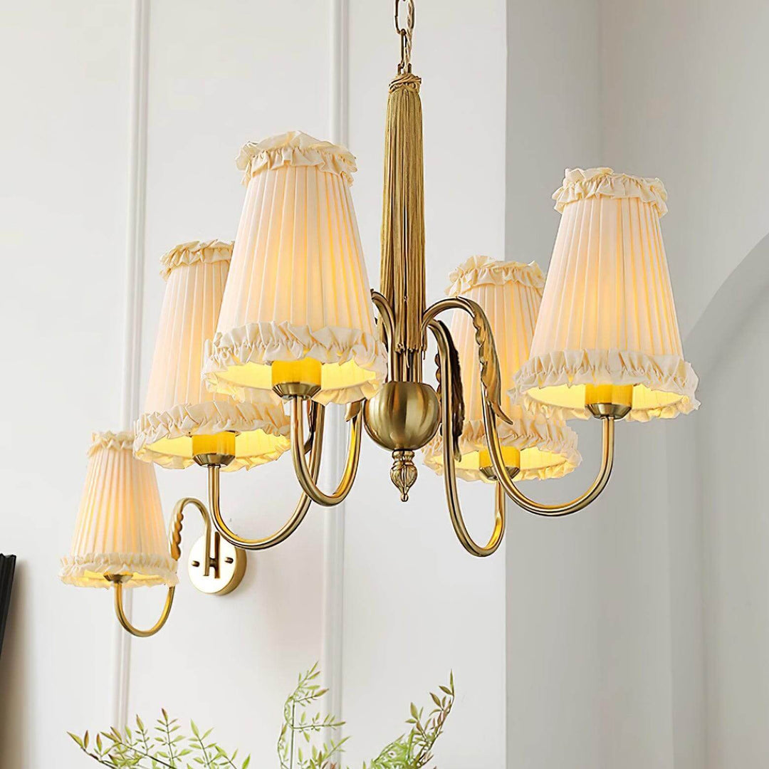 Cielia Chandelier - Contemporary Fabric Shade for Living Room