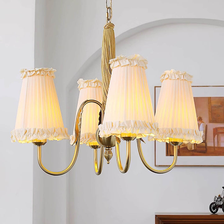 Cielia Chandelier - Contemporary Fabric Shade for Living Room