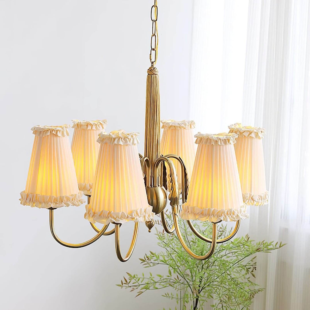 Cielia Chandelier - Contemporary Fabric Shade for Living Room