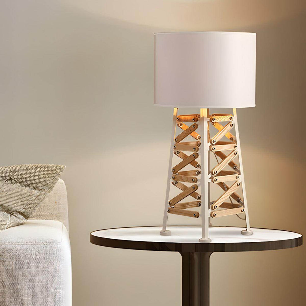 Eiffel Table Lamp, a modern table lamp with unique design, perfect as a bedroom bedside lamp, size L 14.9" x H 28.1".