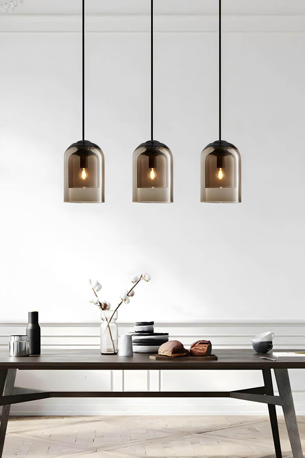 Contemporary Glass Hanging Lamp for Kitchen Island and Dining Room | Vinlighting | Vinlighting
