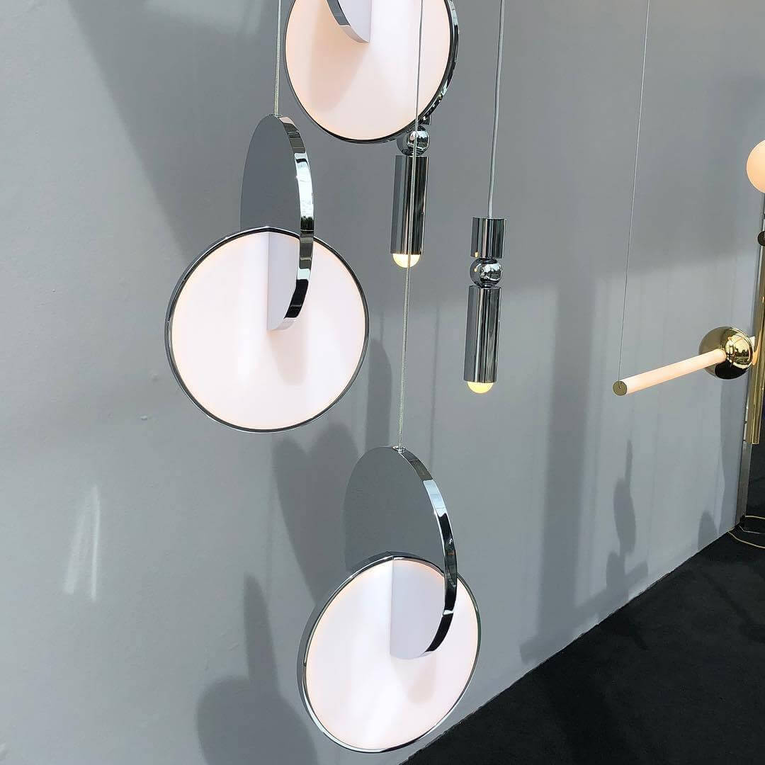 Disc Pendant Light | Mid Century Modern Hanging Lamp for Home Office | Vinlighting | Vinlighting