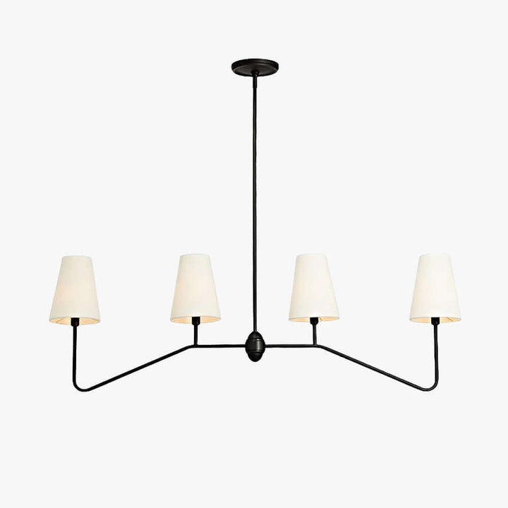 Drovon Chandelier โ Elegant Wabi-Sabi Fabric Dining Light