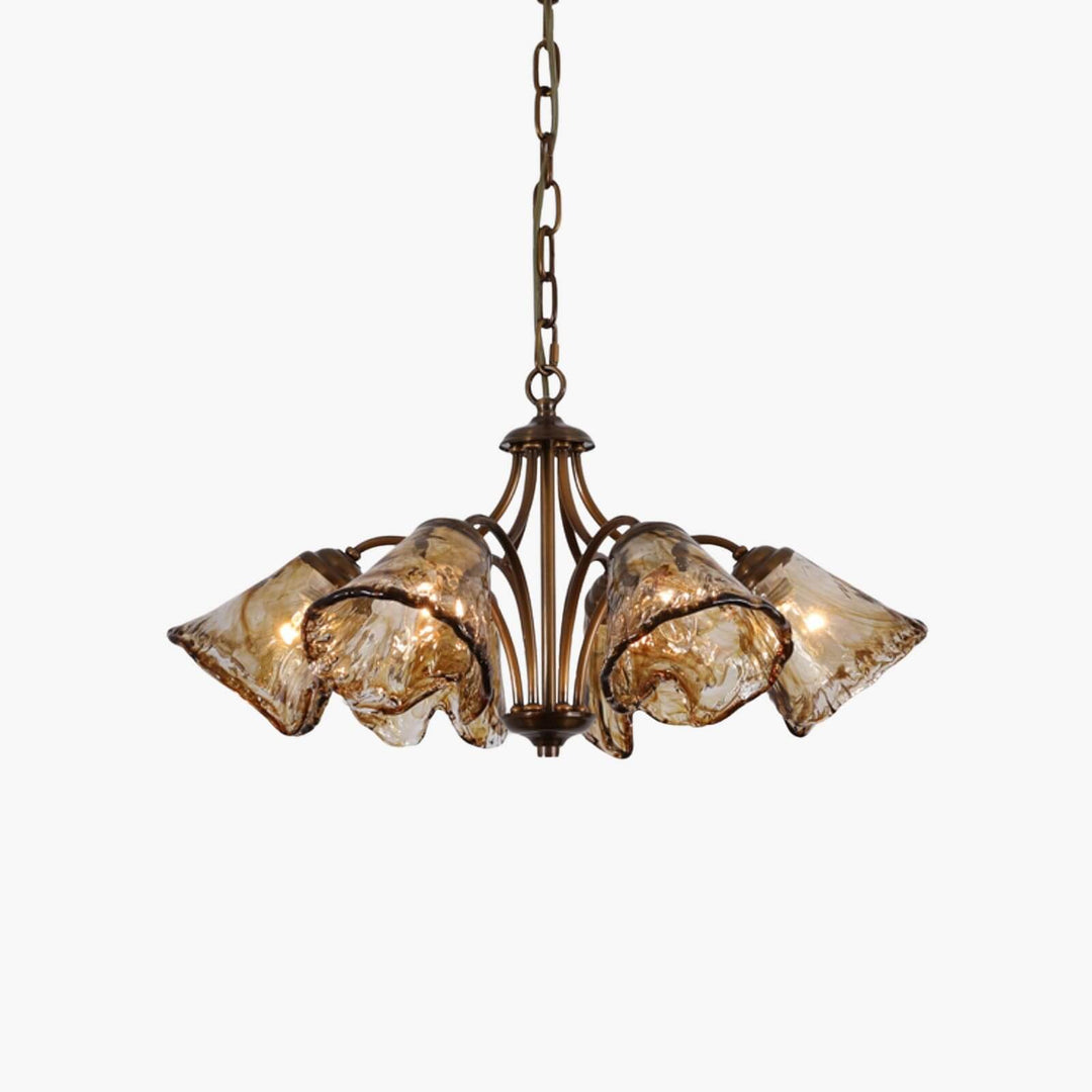 Elvarin Chandelier – Mid Century Modern Glass Lighting Fixture