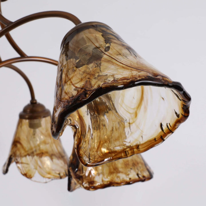 Elvarin Chandelier – Mid Century Modern Glass Lighting Fixture