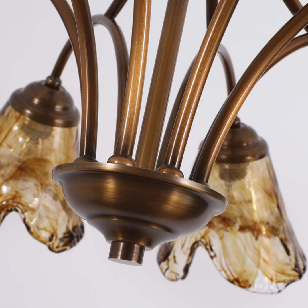 Elvarin Chandelier – Mid Century Modern Glass Lighting Fixture