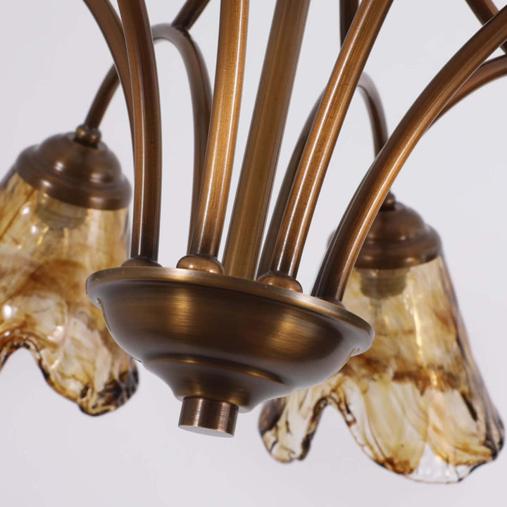 Elvarin Chandelier – Mid Century Modern Glass Lighting Fixture