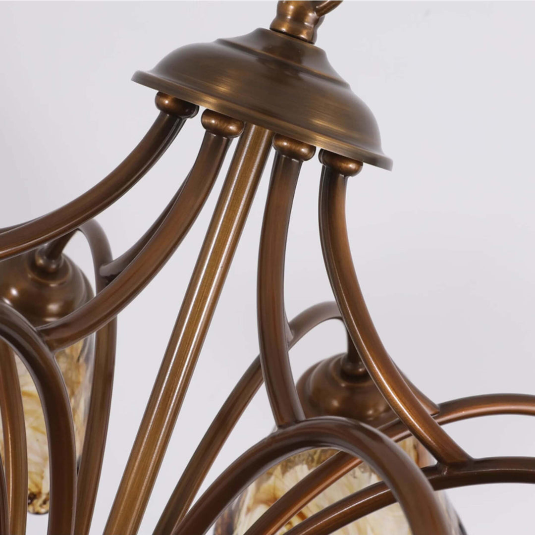 Elvarin Chandelier – Mid Century Modern Glass Lighting Fixture