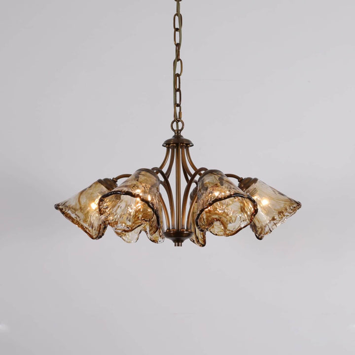 Elvarin Chandelier – Mid Century Modern Glass Lighting Fixture
