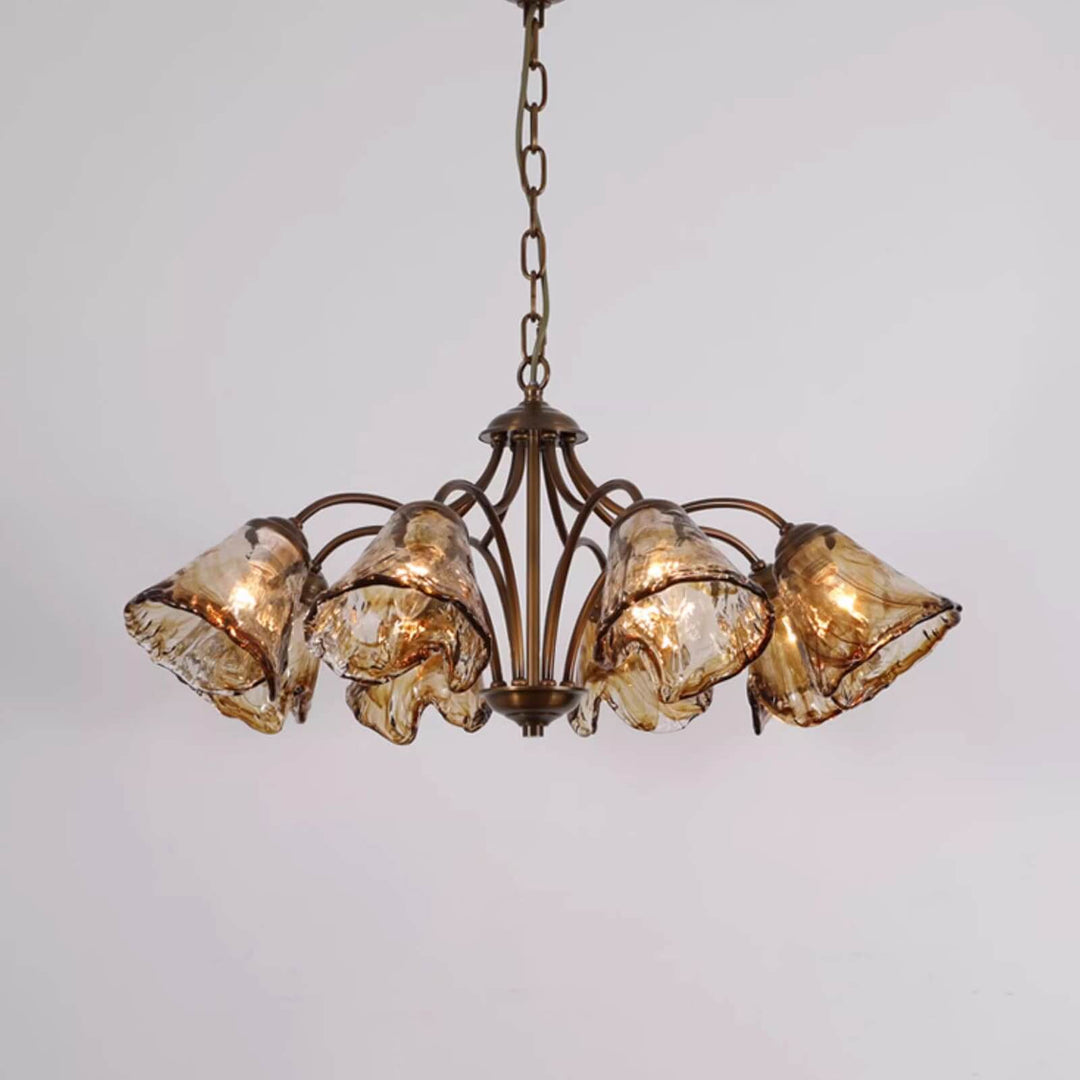 Elvarin Chandelier – Mid Century Modern Glass Lighting Fixture