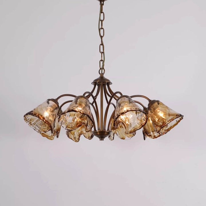 Elvarin Chandelier – Mid Century Modern Glass Lighting Fixture