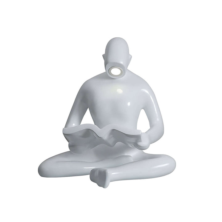 Elyvia sculptural floor lamp in art deco style, featuring a reading figure, ideal for living room lighting.