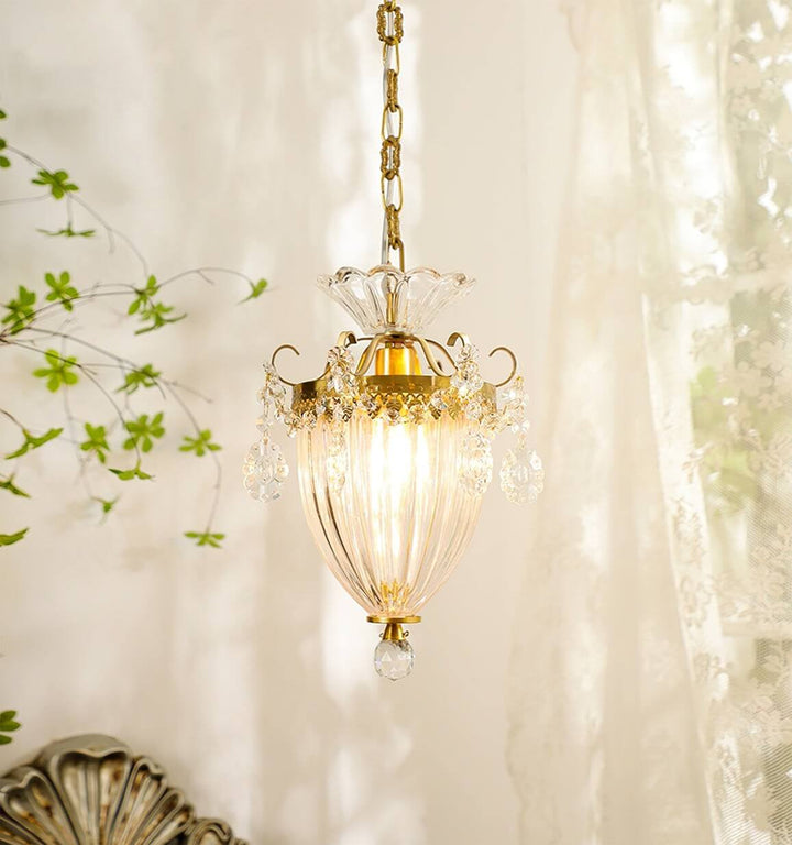 Elyxis Pendant Lamp – French Light Luxury Brass and Crystal Decor Lamp