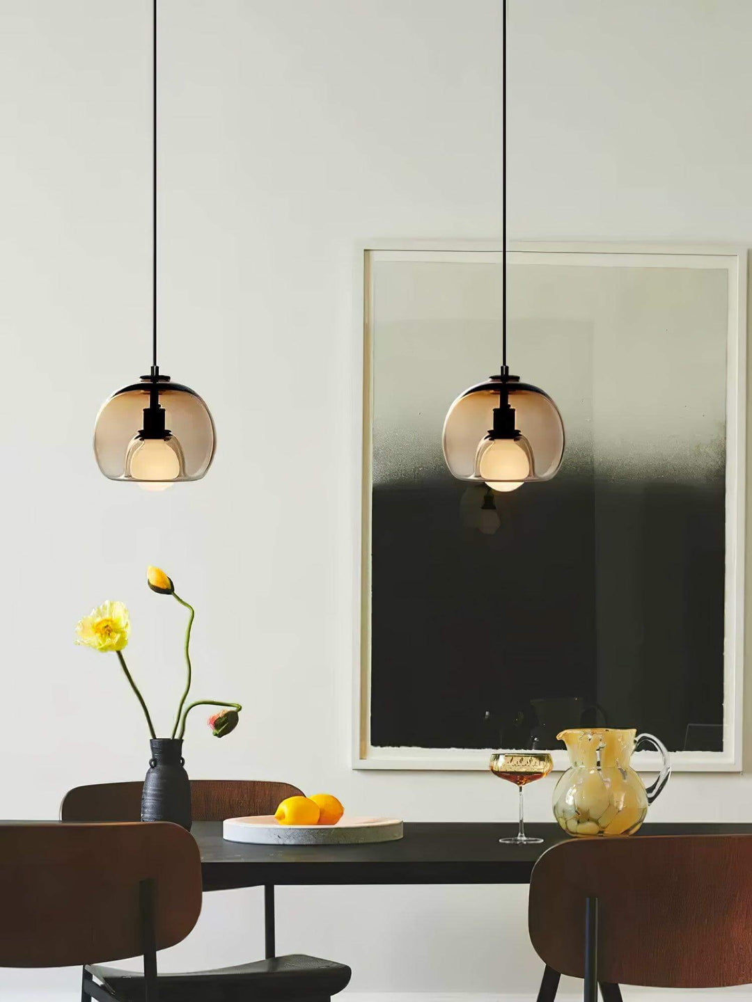 Eres Pendant Light | Glass Art Deco Hanging Lamp for Kitchen & Bar | Vinlighting | Vinlighting
