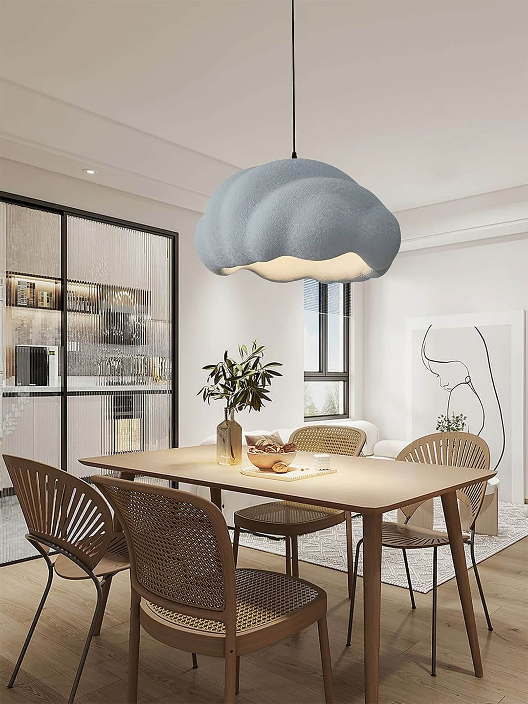 Feyno Resin Pendant Lamp - Nordic Cream Style Creative Pendant Light