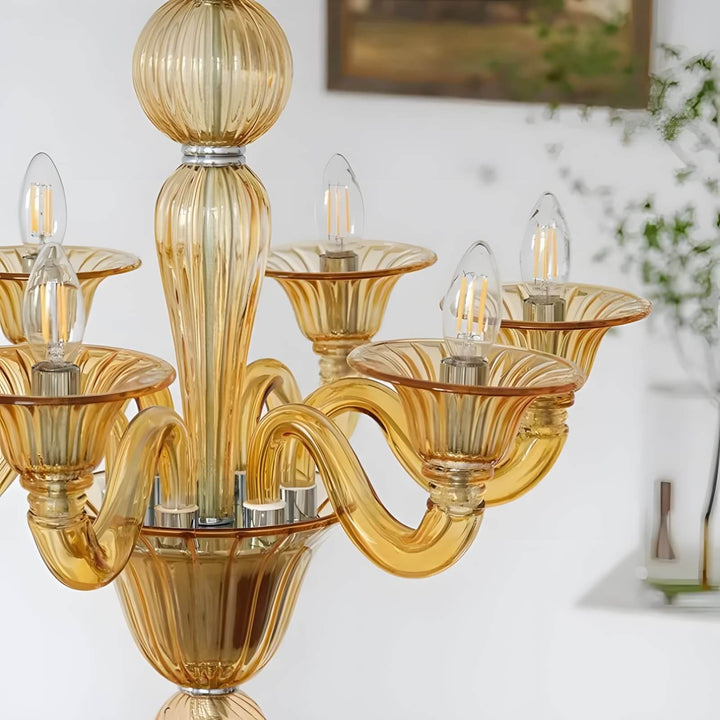 Fintav Chandelier β Modern Glass Light for Dining Area