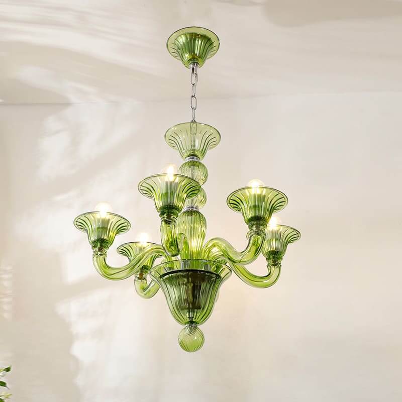 Fintav Chandelier β Modern Glass Light for Dining Area
