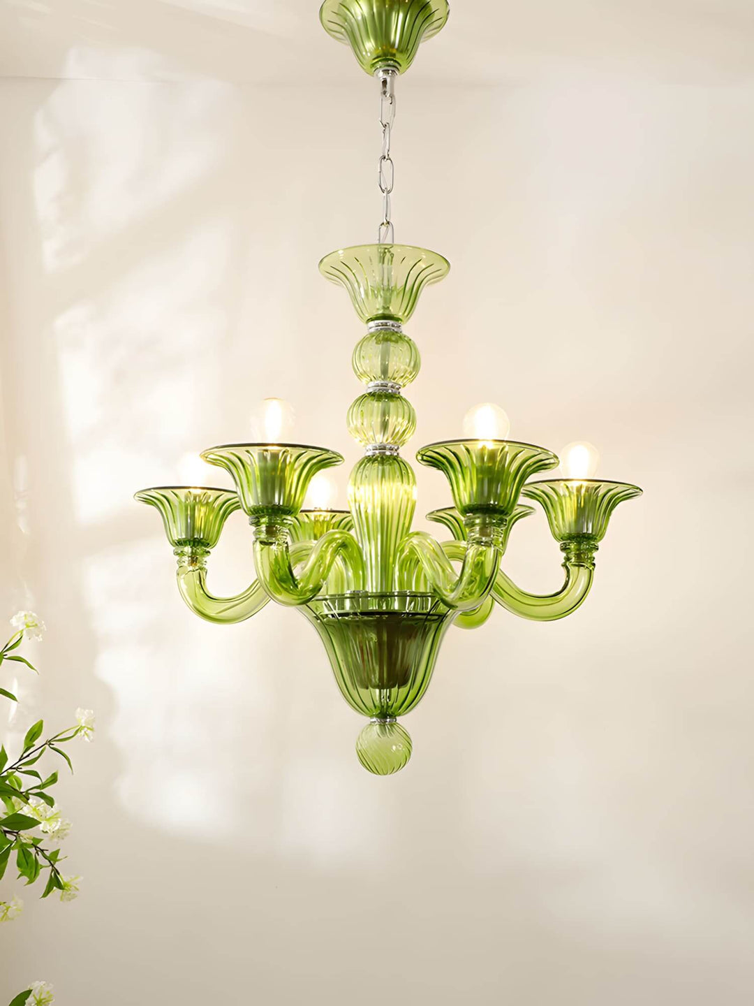 Fintav Chandelier β Modern Glass Light for Dining Area