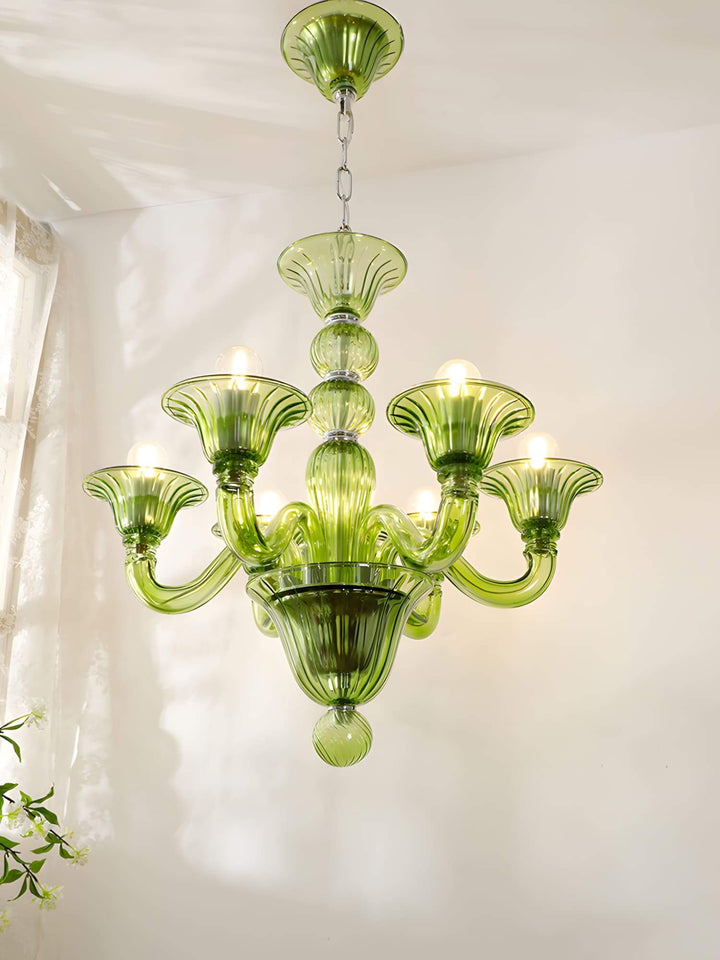 Fintav Chandelier β Modern Glass Light for Dining Area