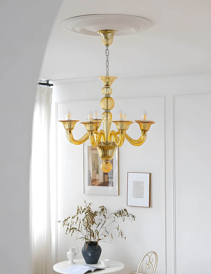 Fintav Chandelier β Modern Glass Light for Dining Area