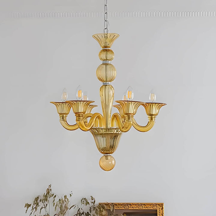 Fintav Chandelier β Modern Glass Light for Dining Area