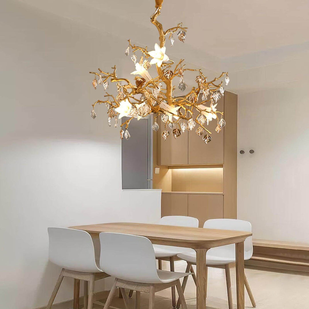 Fiori Chandelier – Elegant Brass Design with H65 Solid Copper | Vinlighting | Vinlighting