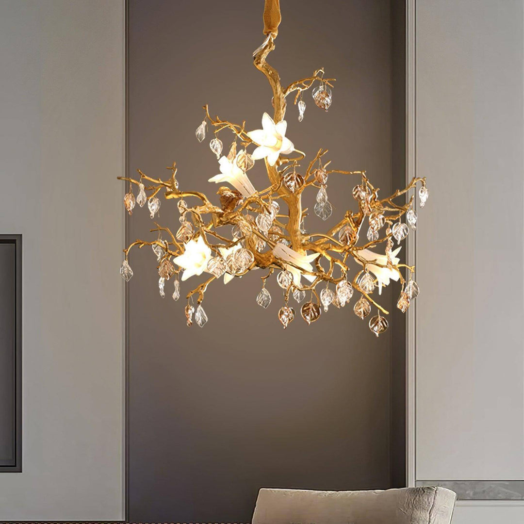 Fiori Chandelier – Elegant Brass Design with H65 Solid Copper | Vinlighting | Vinlighting