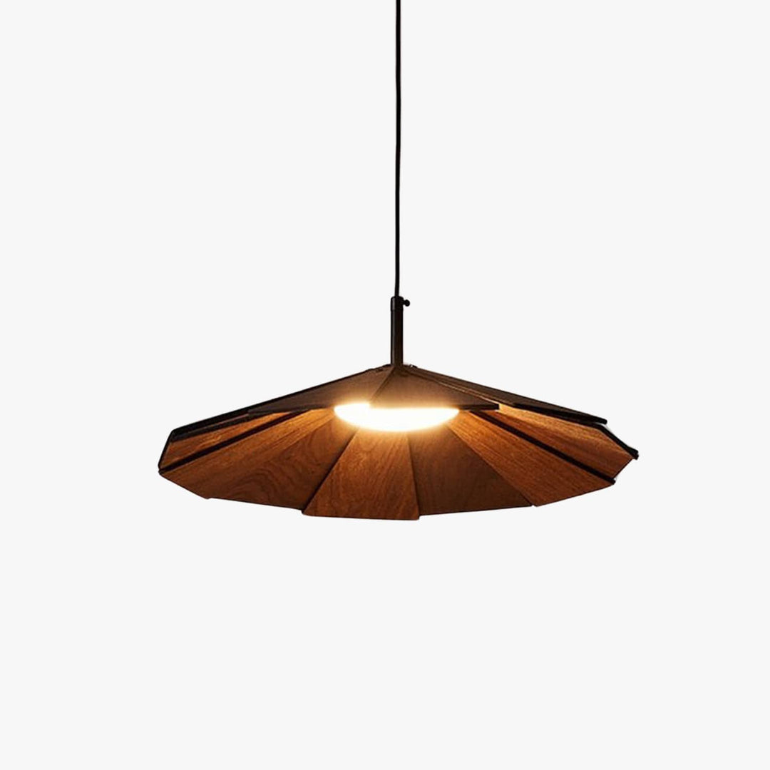 Fleura Pendant Light - Mid Century Wood Dining Room Fixture