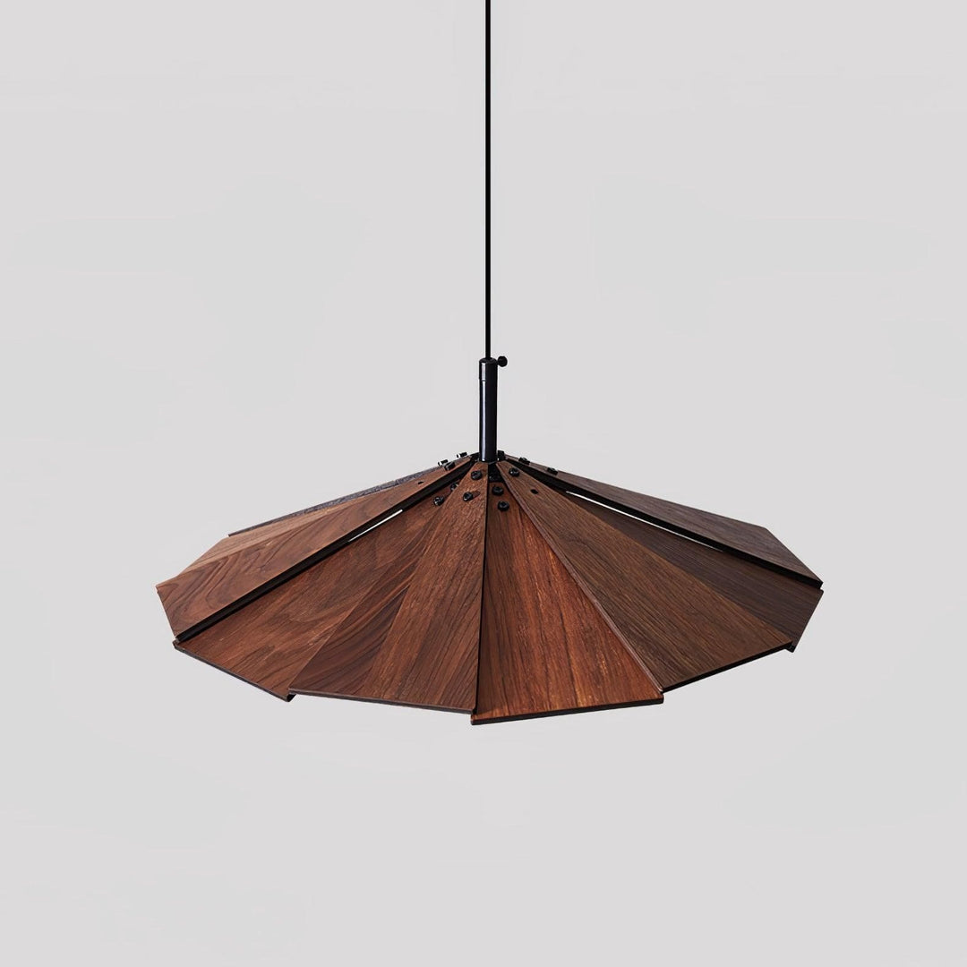 Fleura Pendant Light - Mid Century Wood Dining Room Fixture