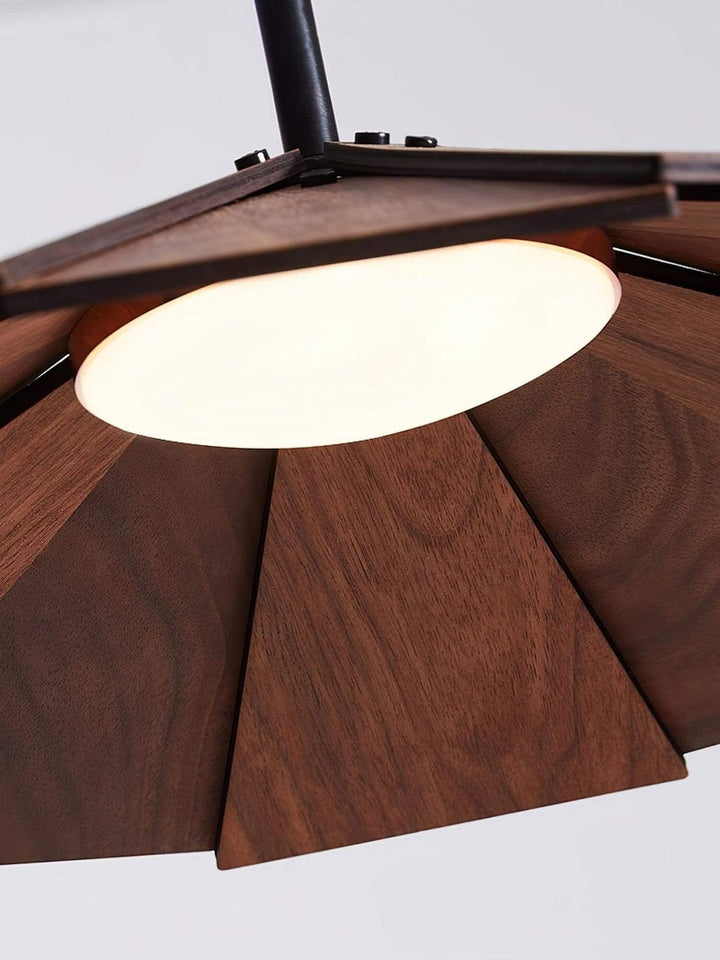 Fleura Pendant Light - Mid Century Wood Dining Room Fixture