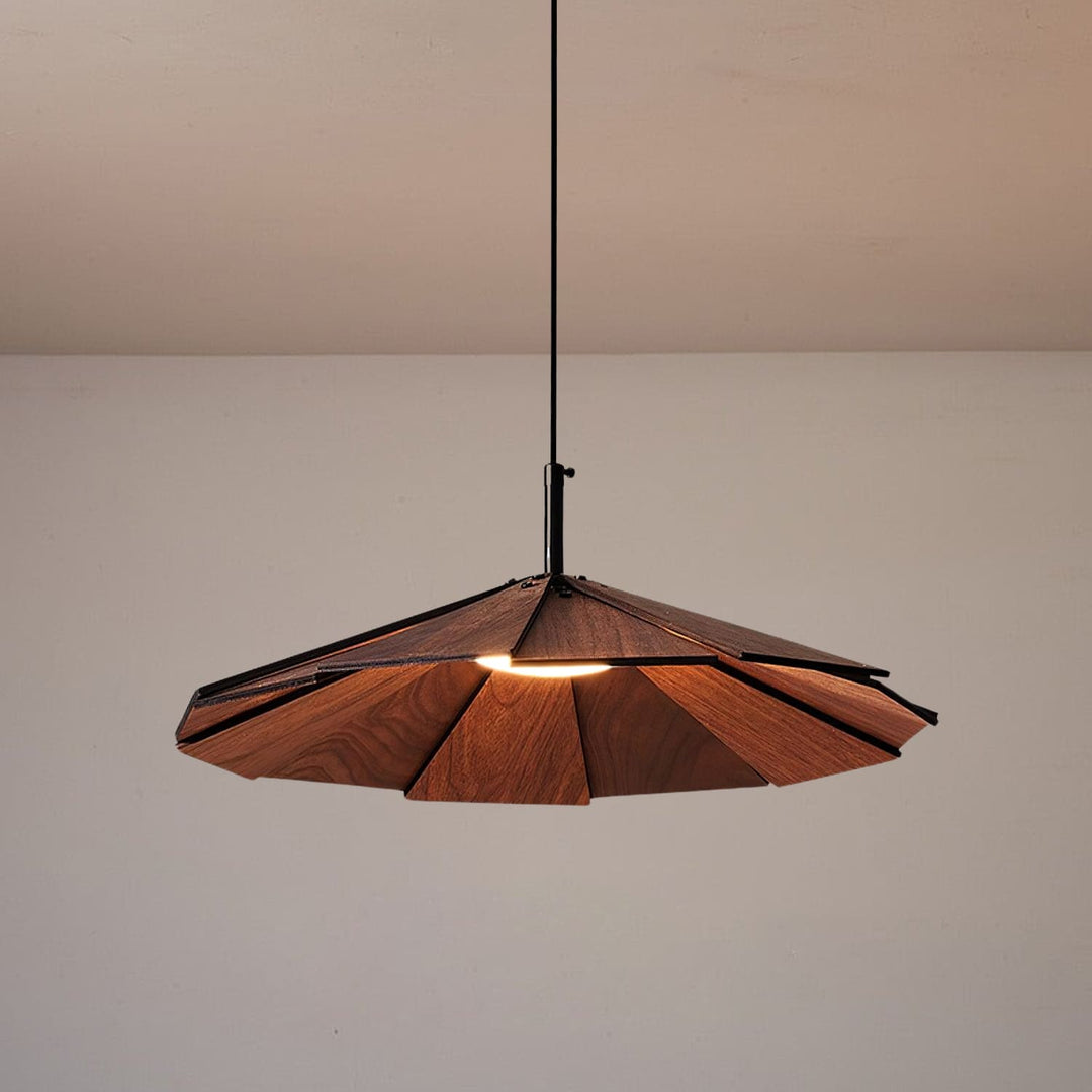 Fleura Pendant Light - Mid Century Wood Dining Room Fixture