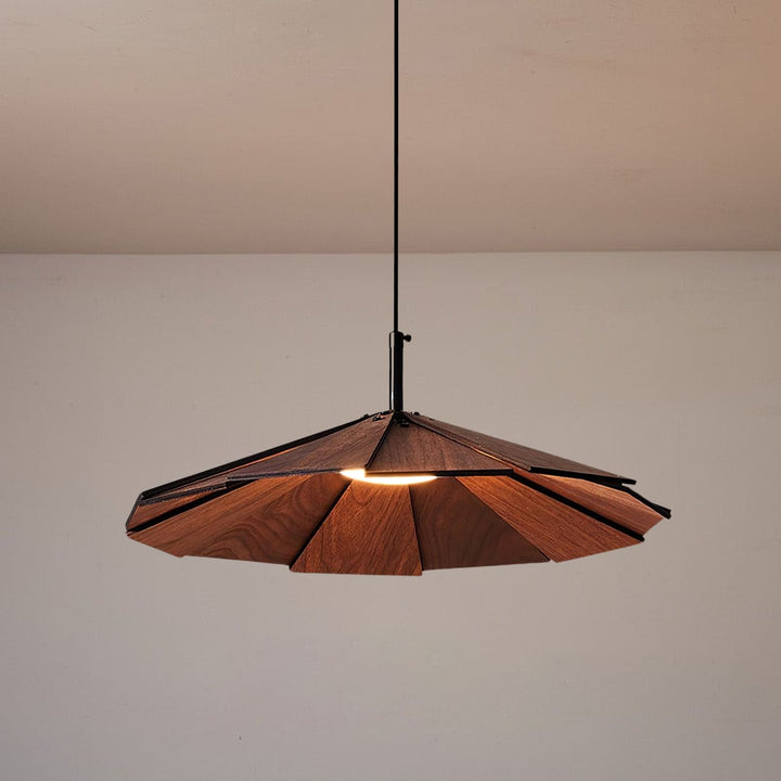 Fleura Pendant Light - Mid Century Wood Dining Room Fixture