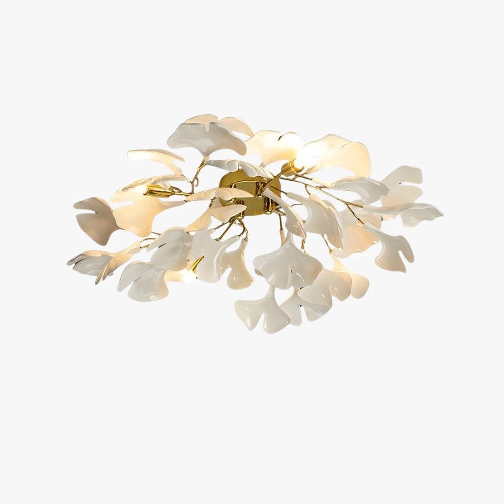 Gingko Ceiling Lamp – Ceramic Mid Century Bedroom Light – Vinlighting