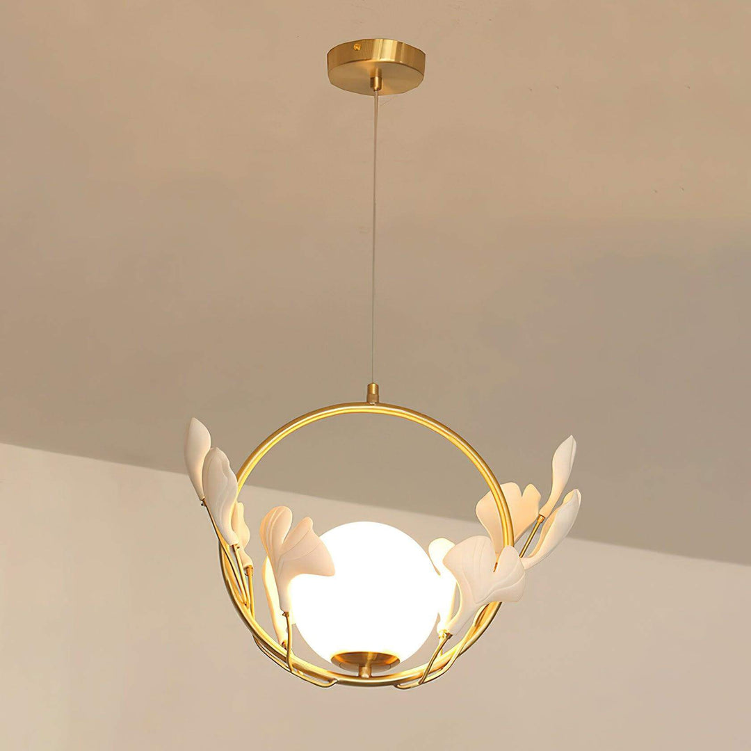 Gingko Ceramic Pendant Light | Gold & White | Vinlighting | Vinlighting | Vinlighting