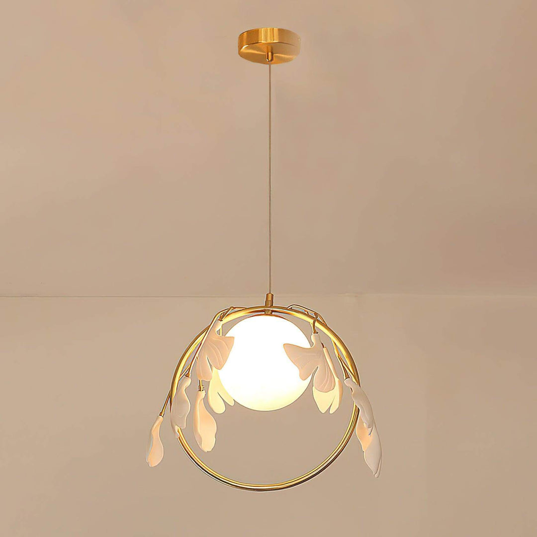 Gingko Ceramic Pendant Light | Gold & White | Vinlighting | Vinlighting | Vinlighting