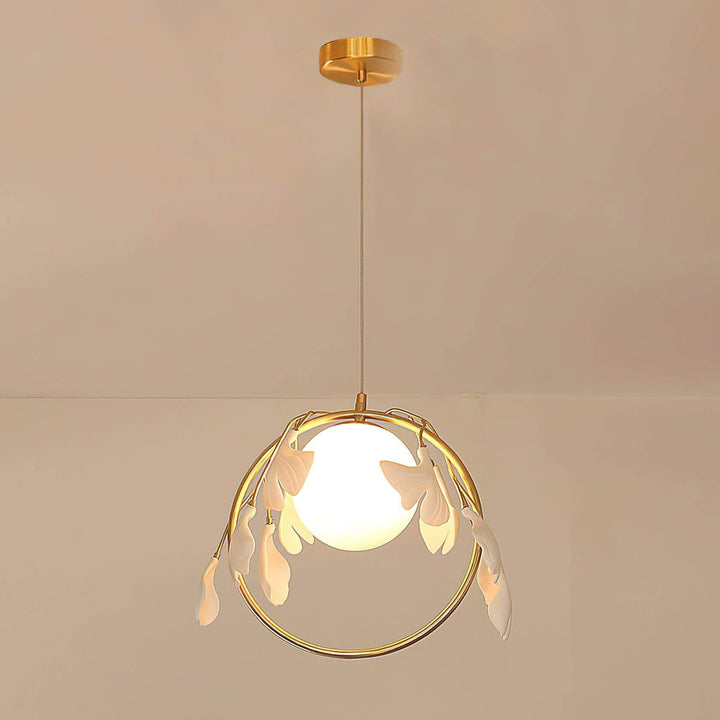 Gingko Ceramic Pendant Light | Gold & White | Vinlighting | Vinlighting | Vinlighting