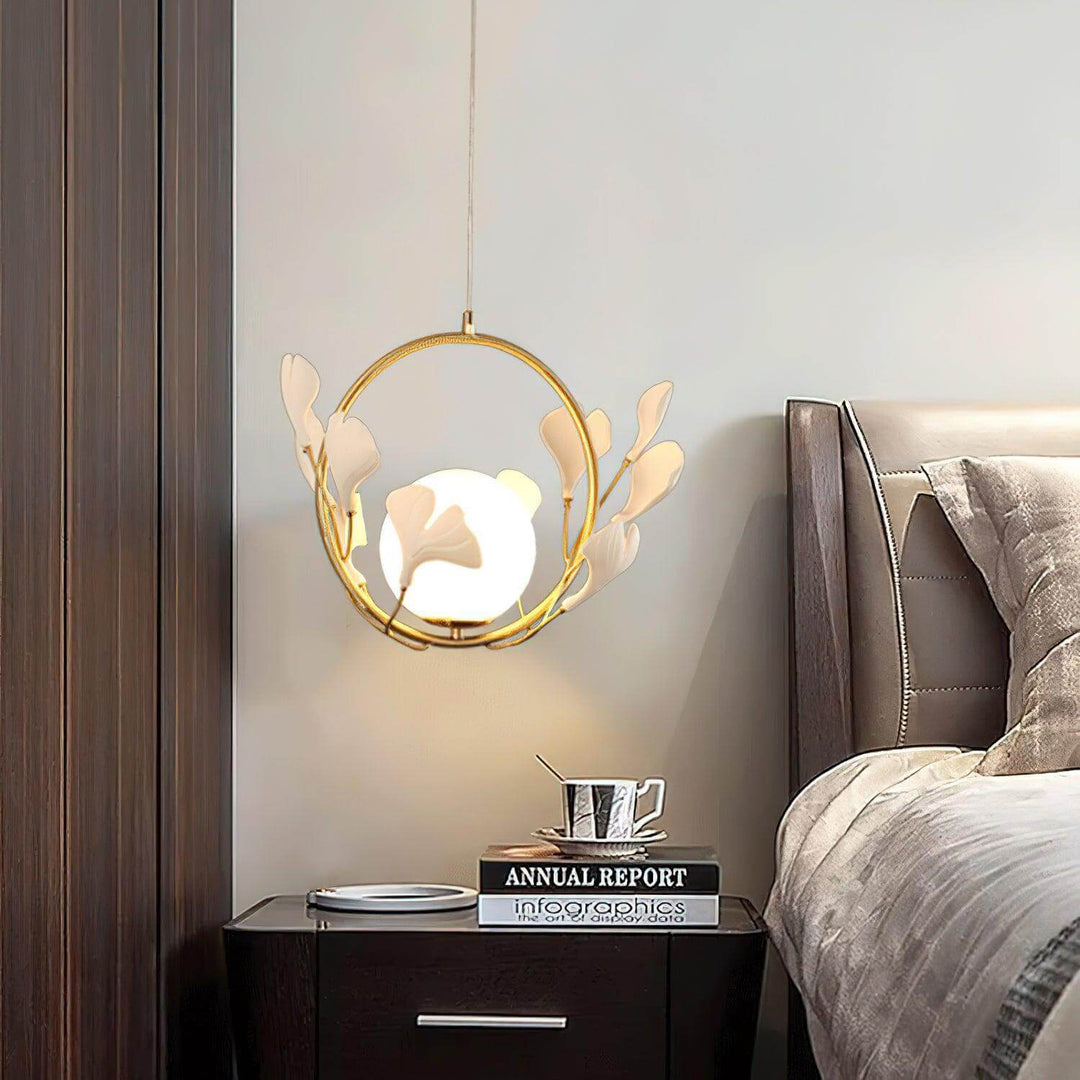 Gingko Ceramic Pendant Light | Gold & White | Vinlighting | Vinlighting | Vinlighting