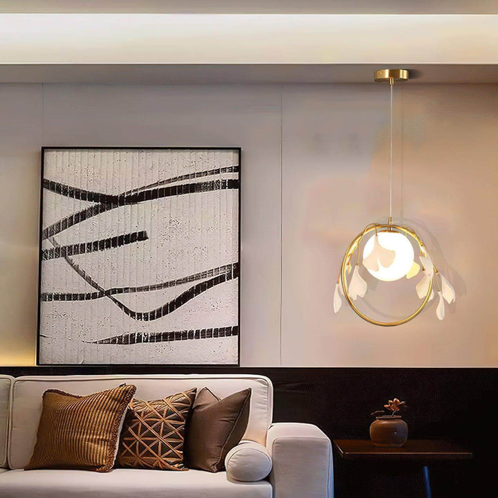 Gingko Ceramic Pendant Light | Gold & White | Vinlighting | Vinlighting | Vinlighting