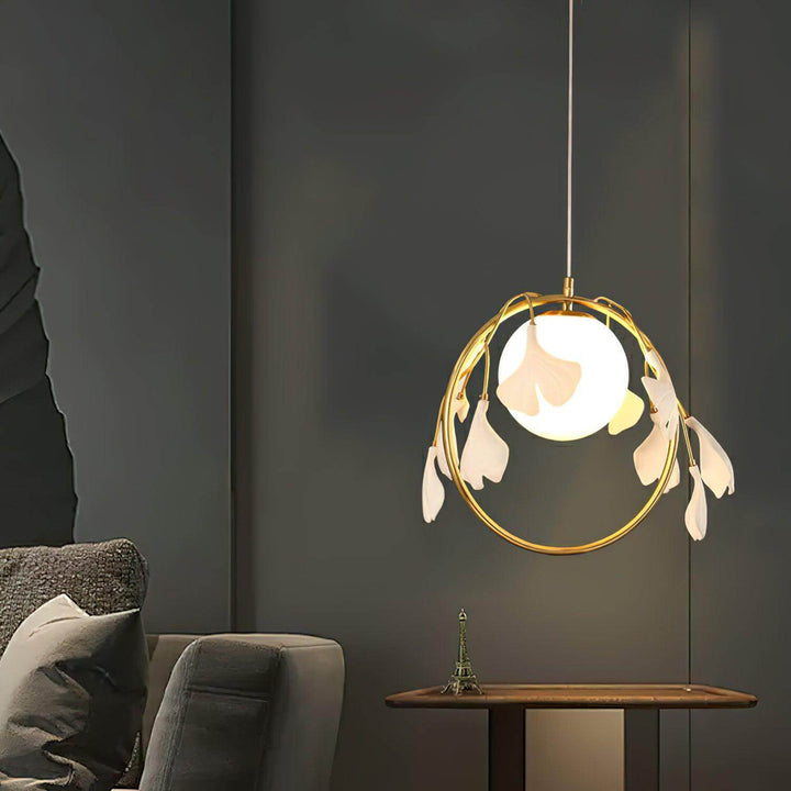 Gingko Ceramic Pendant Light | Gold & White | Vinlighting | Vinlighting | Vinlighting