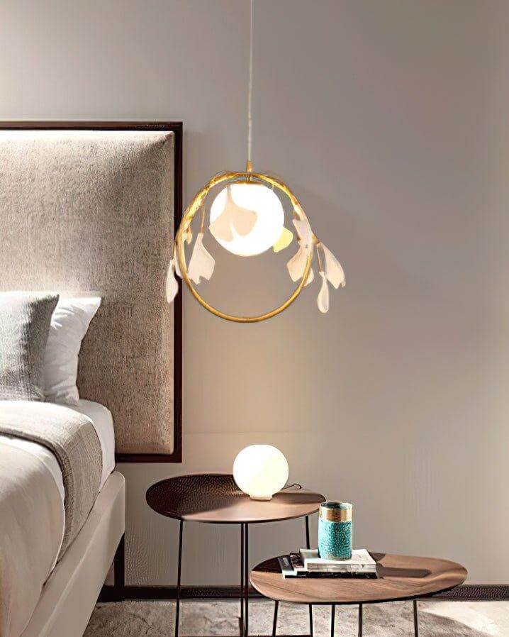 Gingko Ceramic Pendant Light | Gold & White | Vinlighting | Vinlighting | Vinlighting