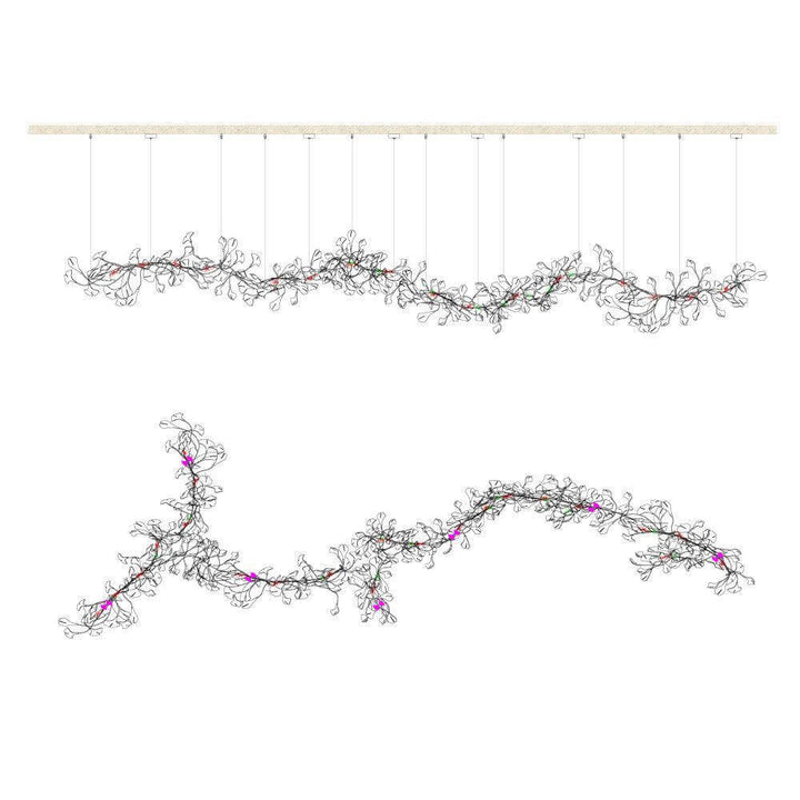 Gingko Chandelier Style J β Handcrafted Porcelain Light Fixture | Vinlighting | Vinlighting