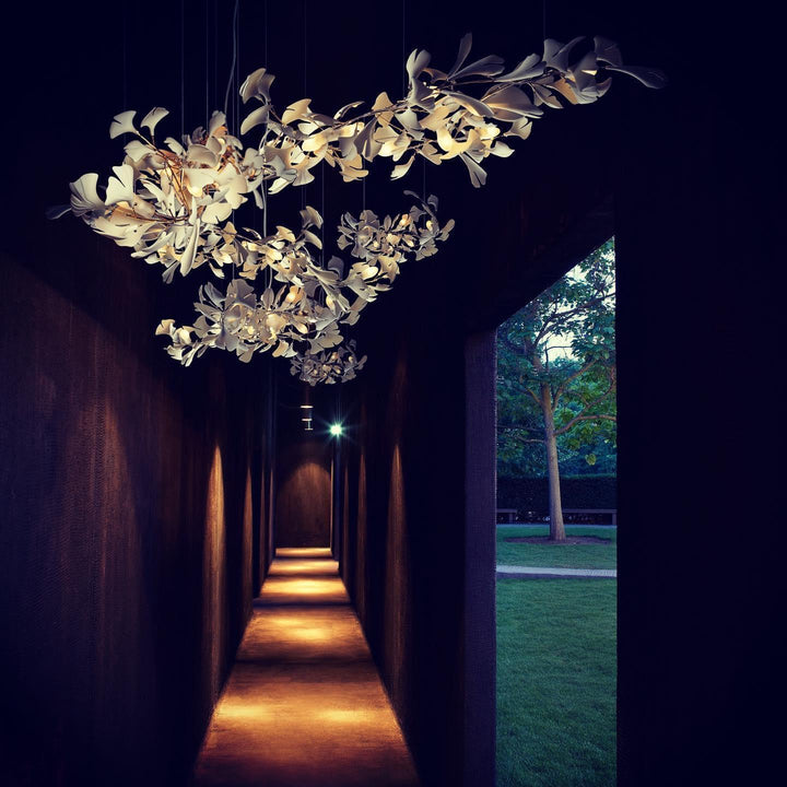 Gingko Chandelier Style J β Handcrafted Porcelain Light Fixture | Vinlighting | Vinlighting