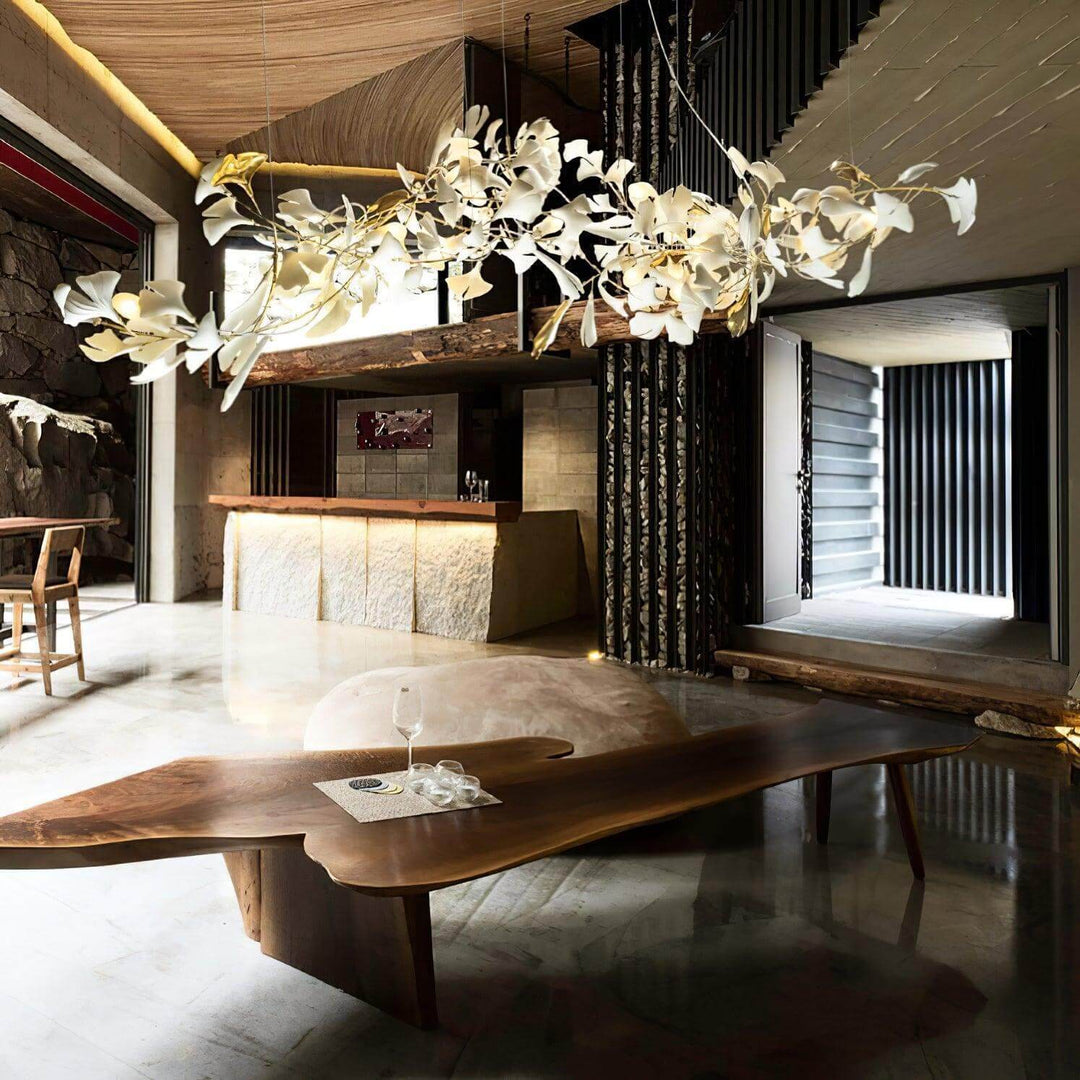 Gingko Chandelier Style J β Handcrafted Porcelain Light Fixture | Vinlighting | Vinlighting